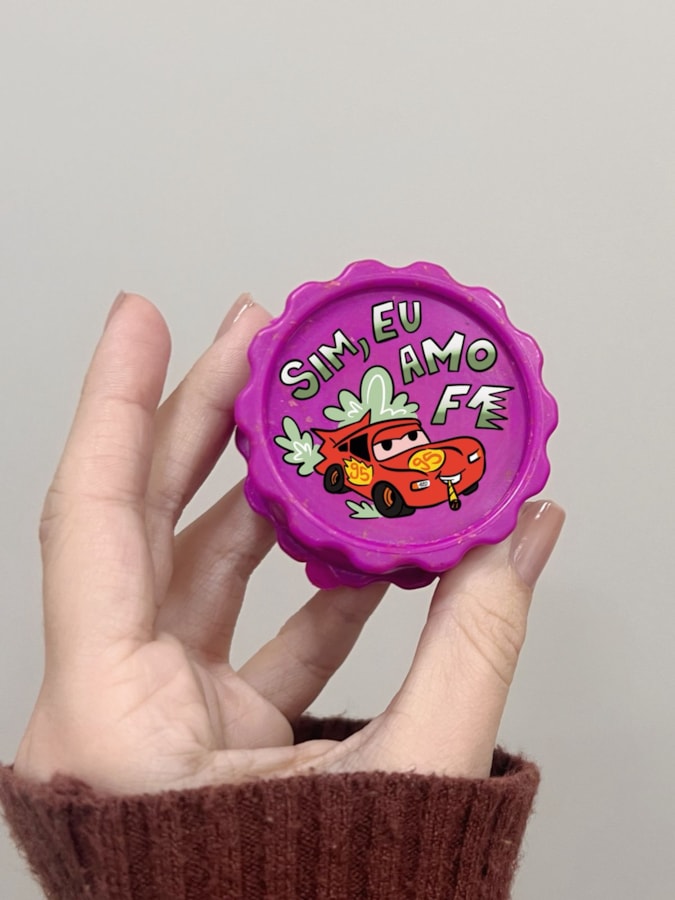 Dichavador Eu amo F1 - Fibra de Coco Rosa — imagem 1