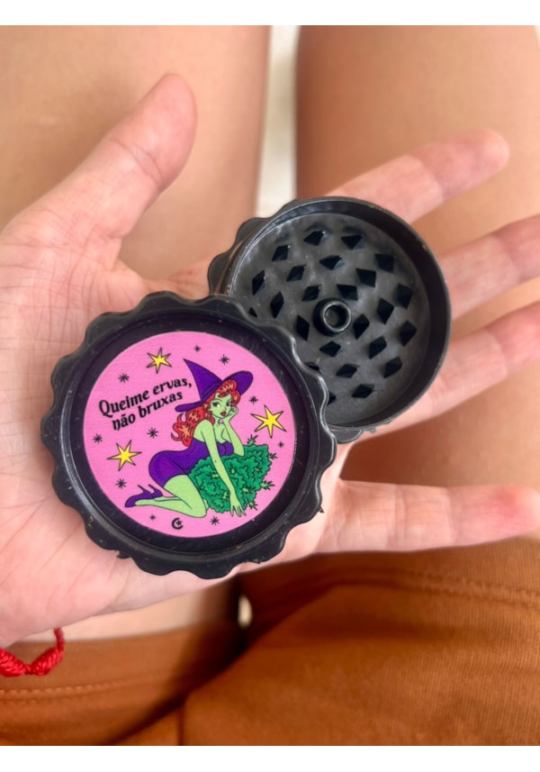 Dichavador Queime Ervas Não Bruxas - Fibra de Coco Preta