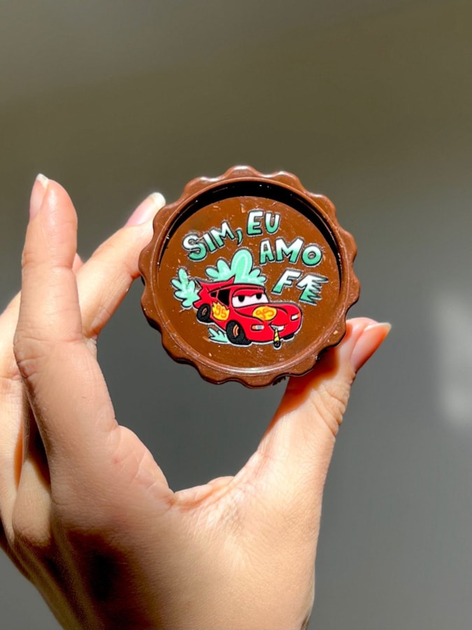 Dichavador Sim, eu Amo F1 - Fibra de Coco Marrom — imagem 1