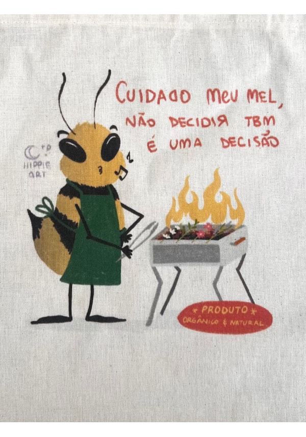 Ecobag Abelha Churrasco Vegano