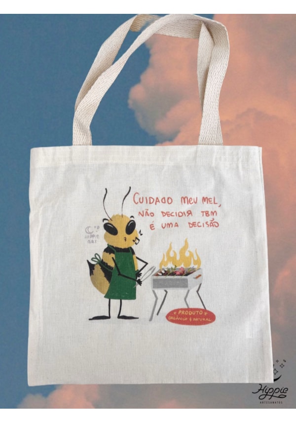 Ecobag Abelha Churrasco Vegano