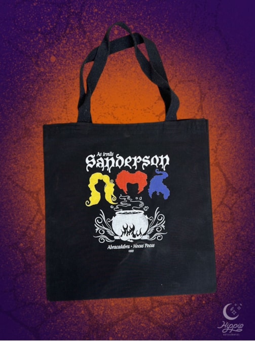 Ecobag Abracadabra Irmãs Sanderson - Preta