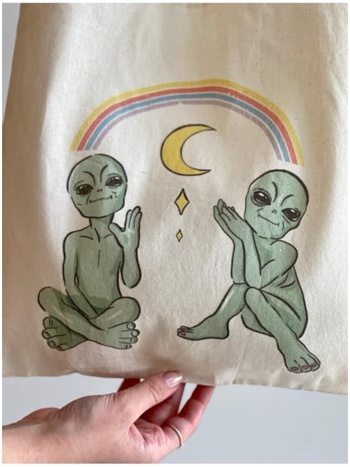 Ecobag Alien Good Vibes