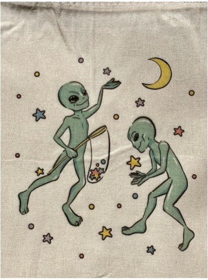 Ecobag Aliens Capturando Estrelas