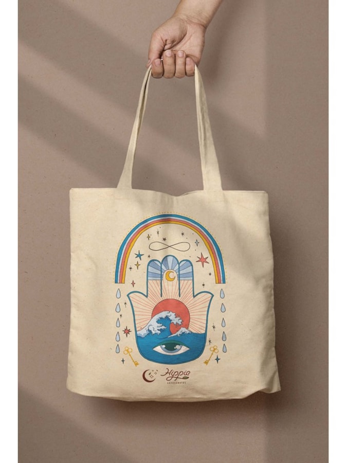 Ecobag Amuleto Hamsa — imagem 1