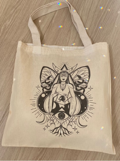 Ecobag Bruxa com Asas