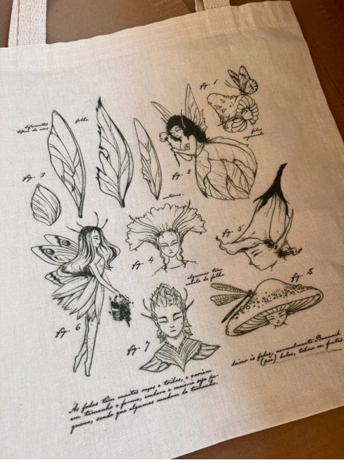 Ecobag Caderno de Fadas