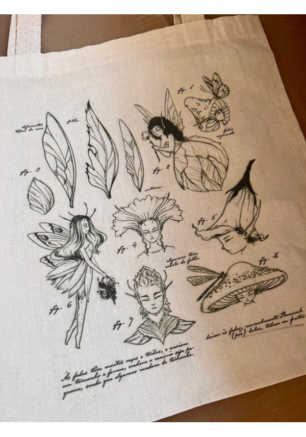 Ecobag Caderno de Fadas