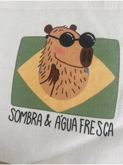 Ecobag Capivara Sombra e Água Fresca
