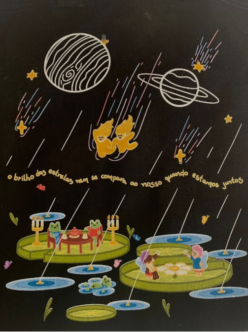 Ecobag Chuva de Estrelas - Preta