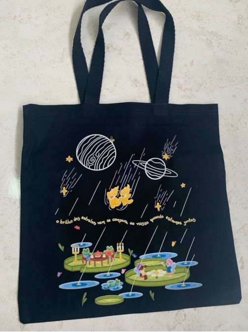 Ecobag Chuva de Estrelas - Preta