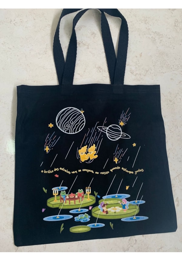 Ecobag Chuva de Estrelas - Preta