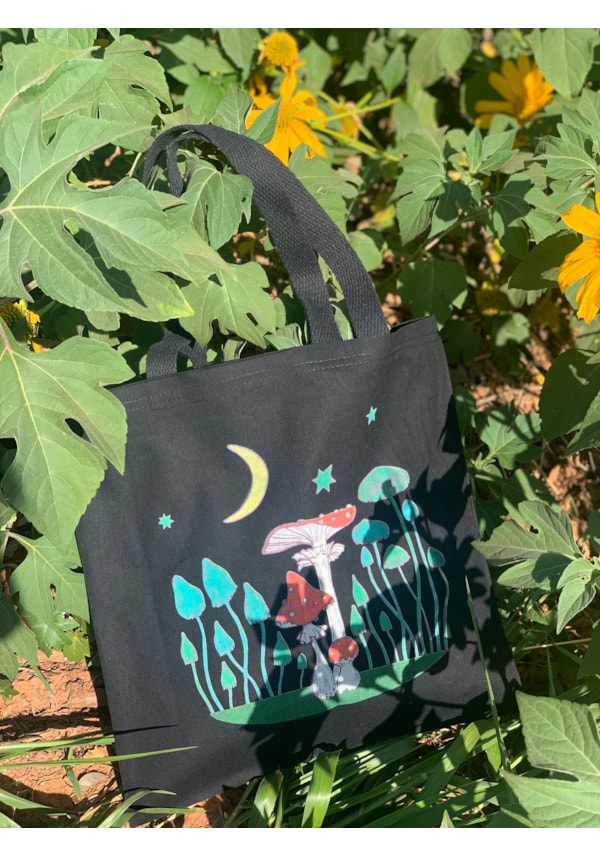 Ecobag Cogumelo Astral - Preta