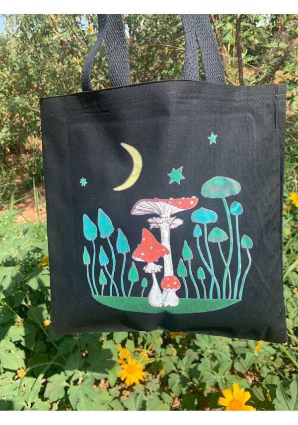 Ecobag Cogumelo Astral - Preta