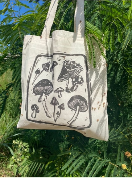 Ecobag Cogumelos Xilogravura