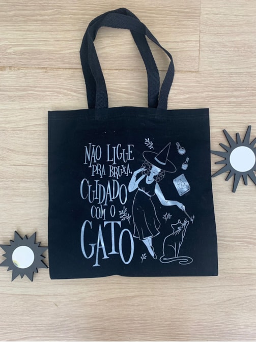 Ecobag Cuidado com o Gato