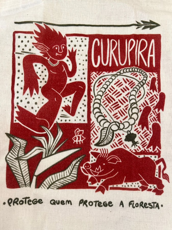 Ecobag Curupira Verde e Vermelho — imagem 2