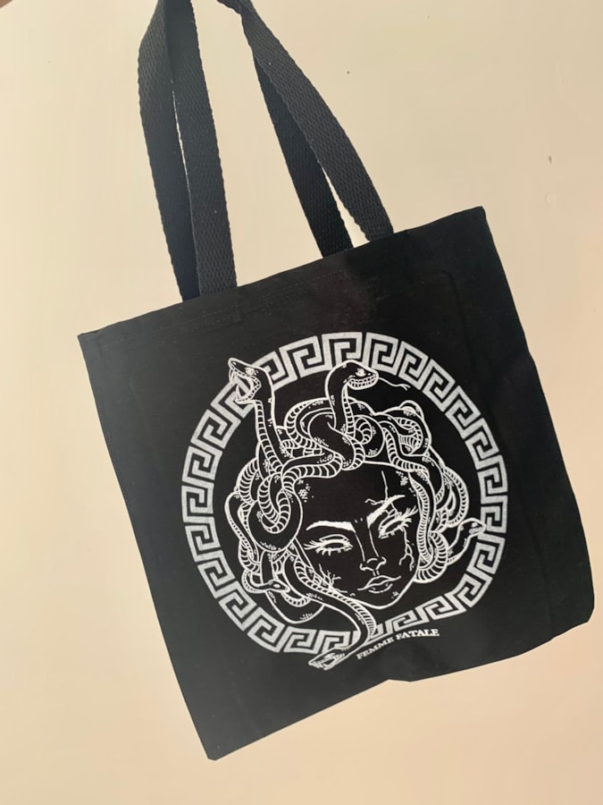 Ecobag Deusa Medusa - Preta — imagem 2