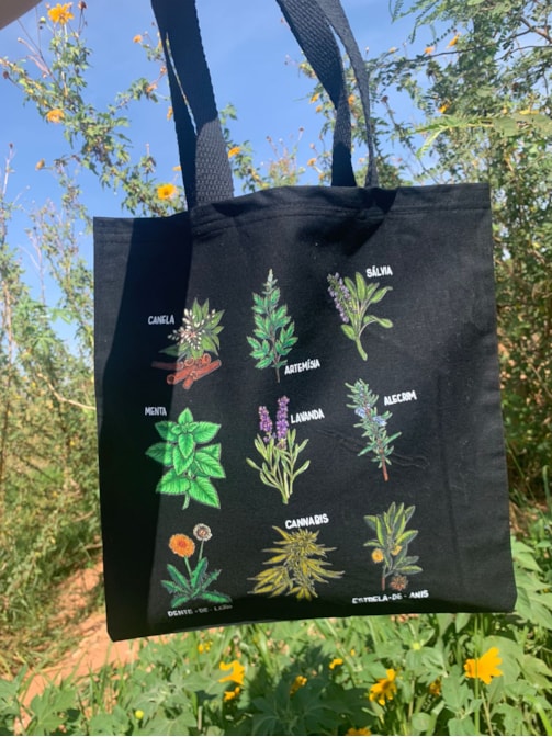 Ecobag Ervas de Bruxa - Preta