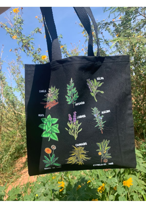 Ecobag Ervas de Bruxa - Preta