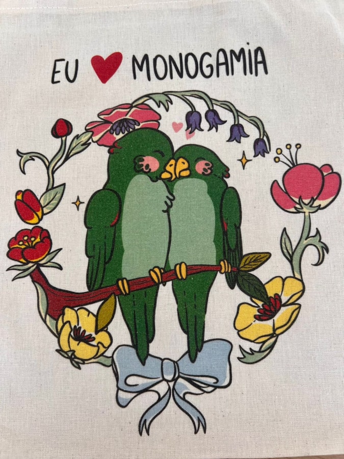Ecobag Eu Amo Monogamia — imagem 2