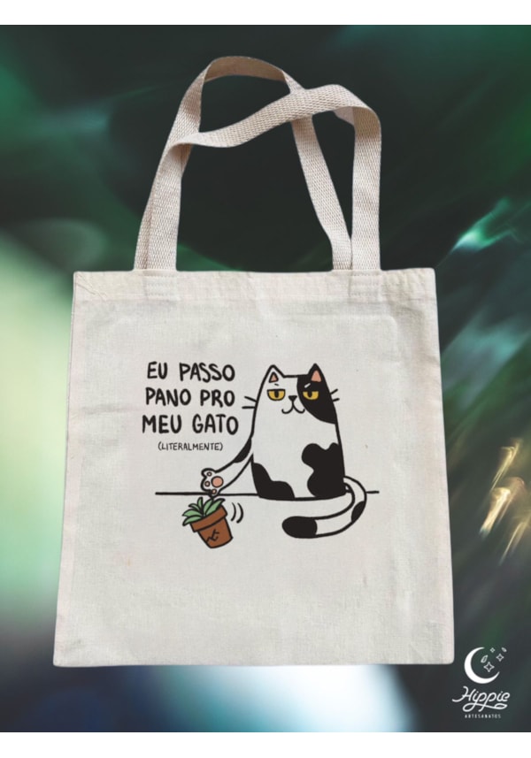 Ecobag Eu passo Pano pro Meu Gato