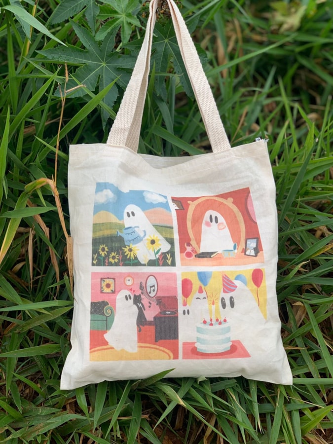 Ecobag Fantasminhas Self Care — imagem 1