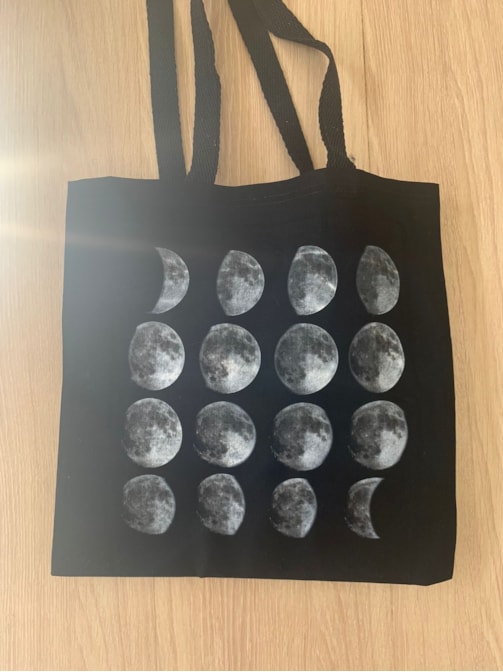 Ecobag Fases da Lua - Preta