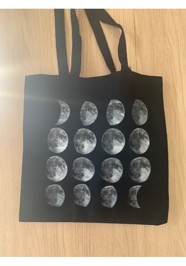 Ecobag Fases da Lua - Preta