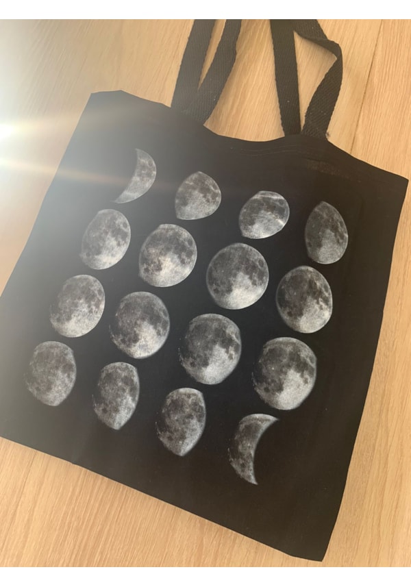 Ecobag Fases da Lua - Preta