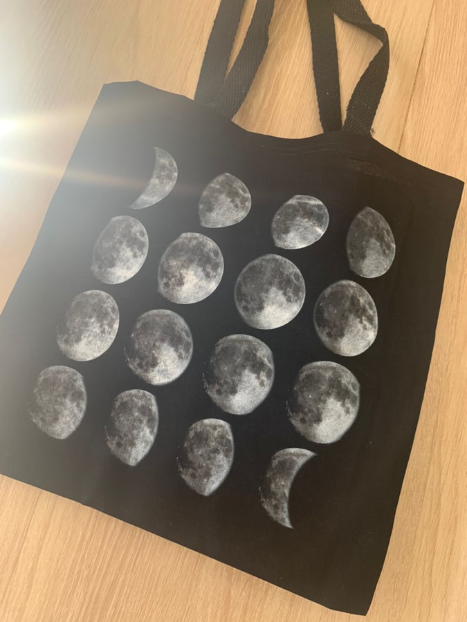 Ecobag Fases da Lua - Preta — imagem 1