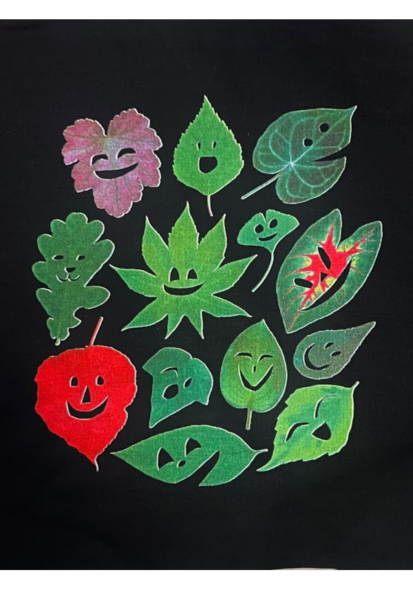 Ecobag Folhas Felizes - Preta