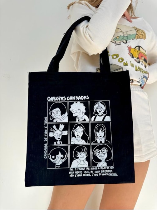 Ecobag Garotas Cansadas - Preta