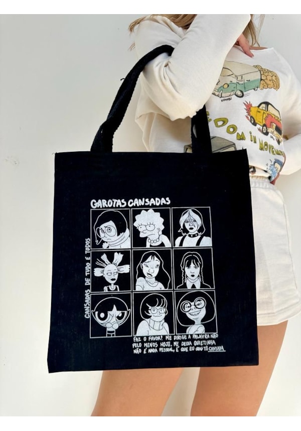 Ecobag Garotas Cansadas - Preta