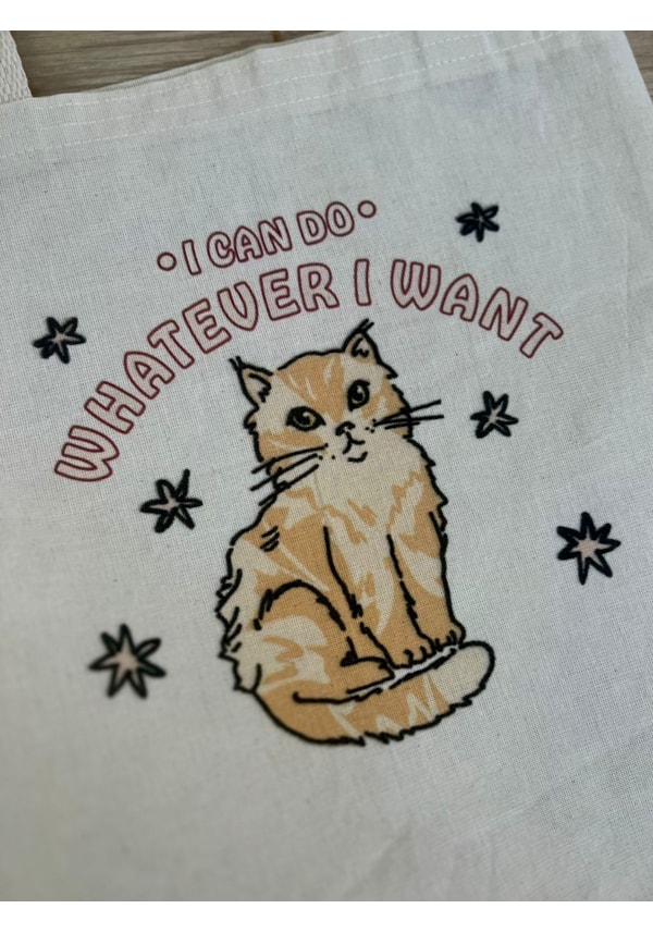 Ecobag Gato I Can Do Whatever i Want