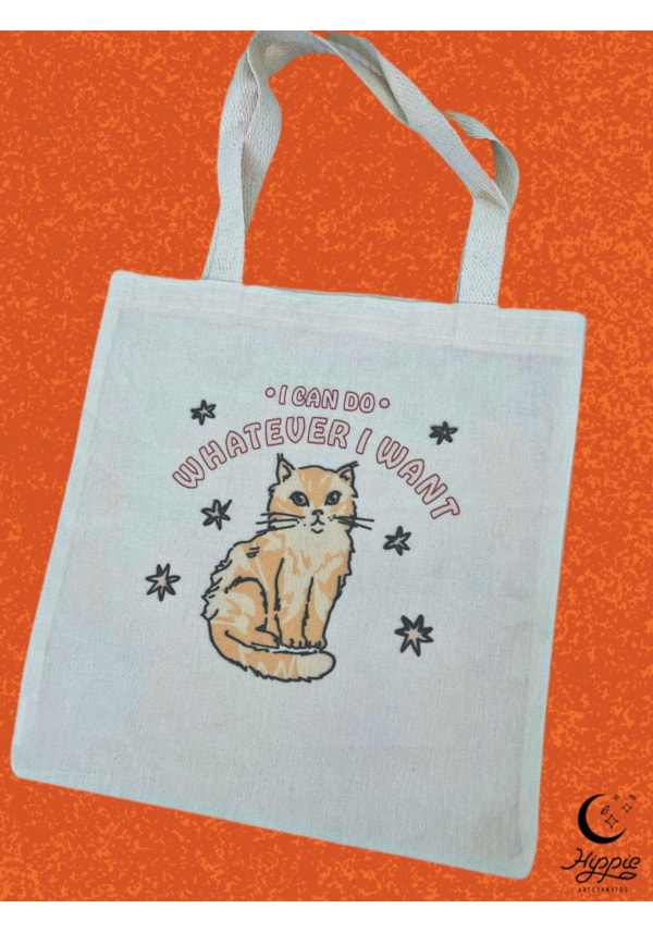 Ecobag Gato I Can Do Whatever i Want