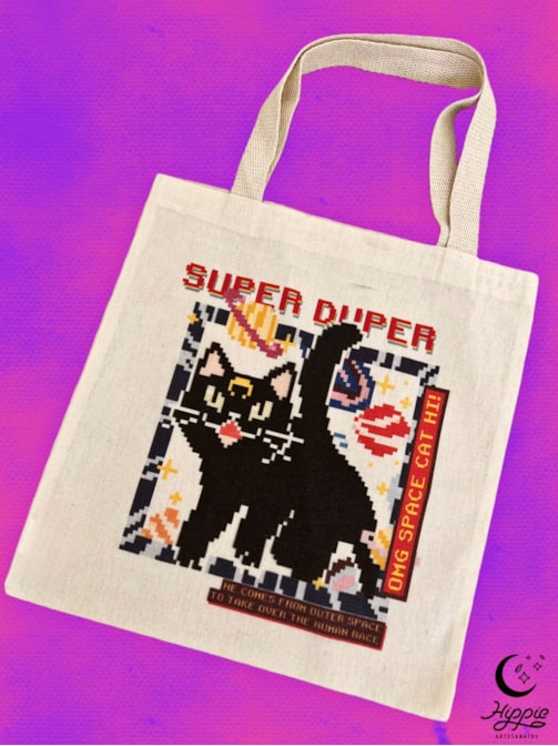 Ecobag Gato Pixel Space