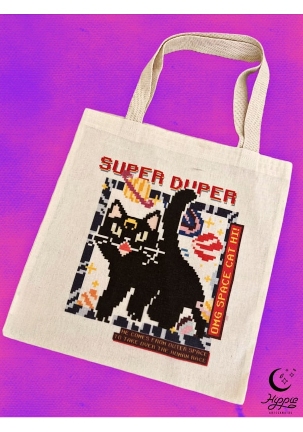 Ecobag Gato Pixel Space