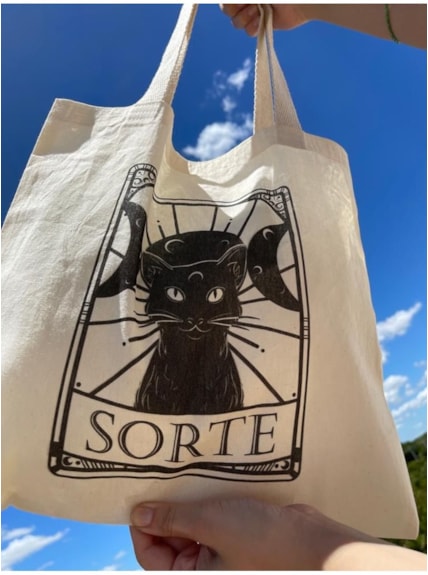 Ecobag Gato Preto dá Sorte