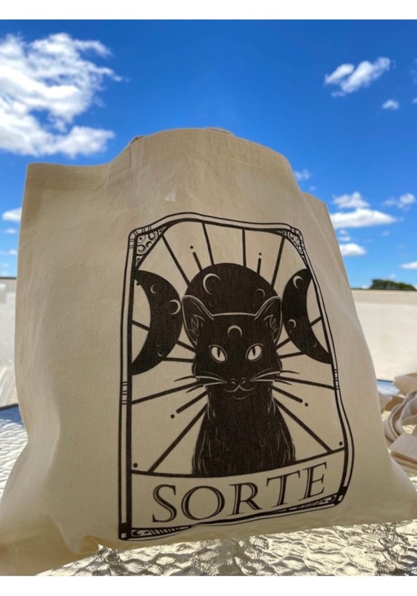 Ecobag Gato Preto dá Sorte