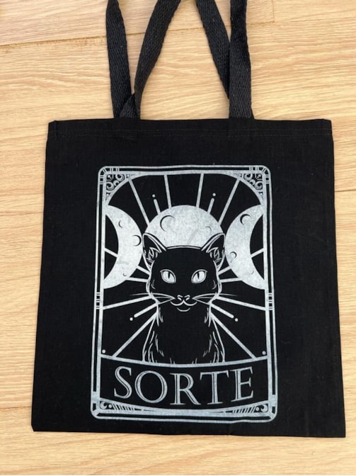 Ecobag Gato Preto Dá Sorte - Preta