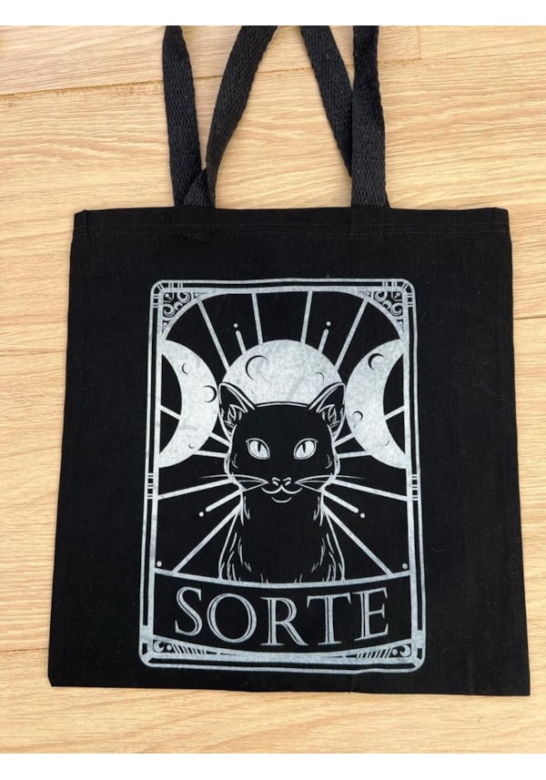 Ecobag Gato Preto Dá Sorte - Preta
