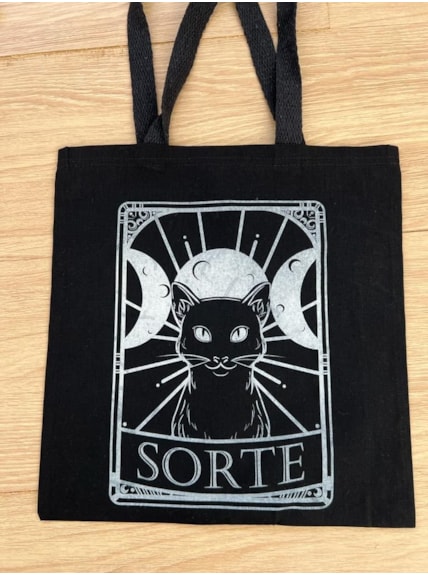 Ecobag Gato Preto Dá Sorte - Preta