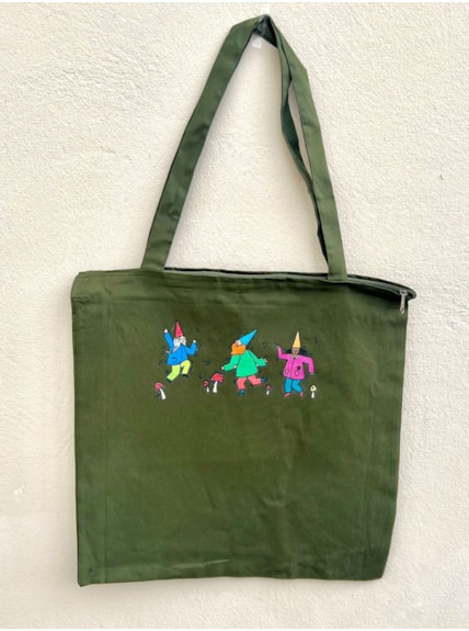 Ecobag grande Duendes - Verde Zíper