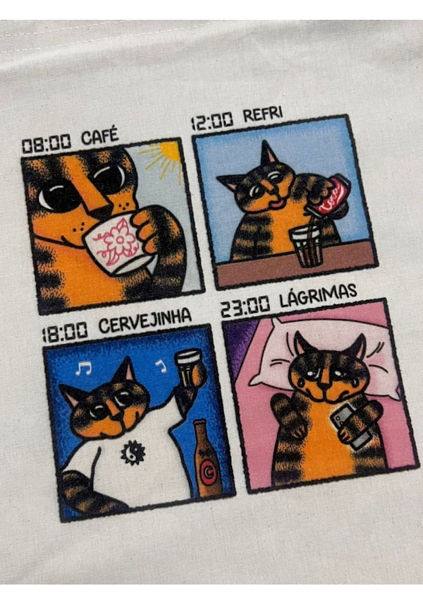 Ecobag Horários de Gato
