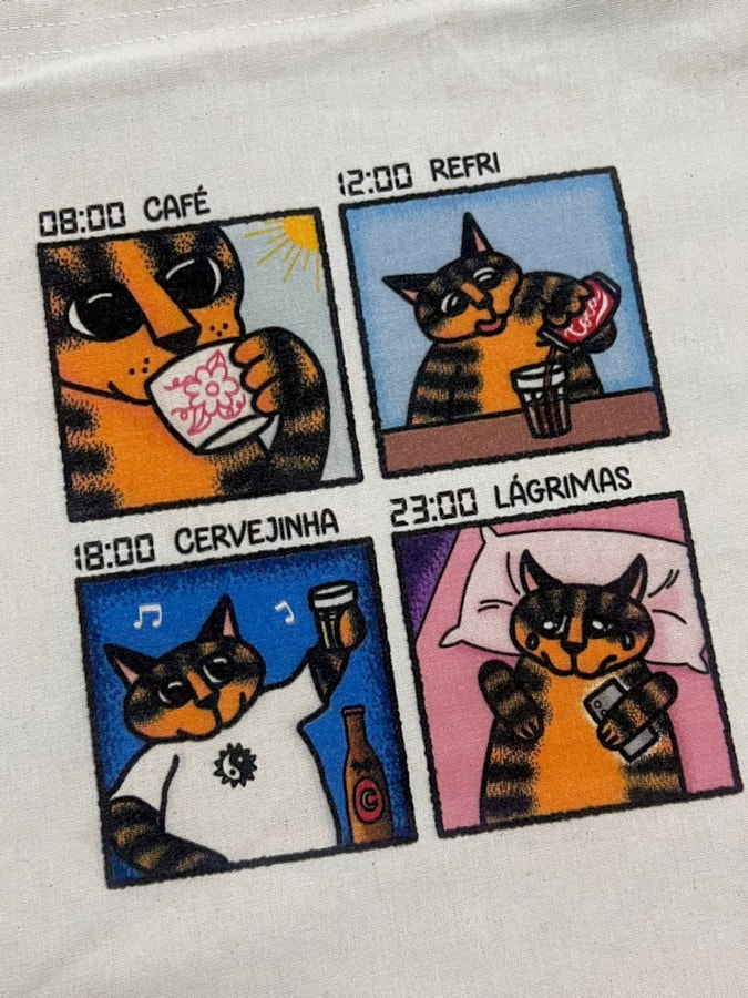 Ecobag Horários de Gato — imagem 2