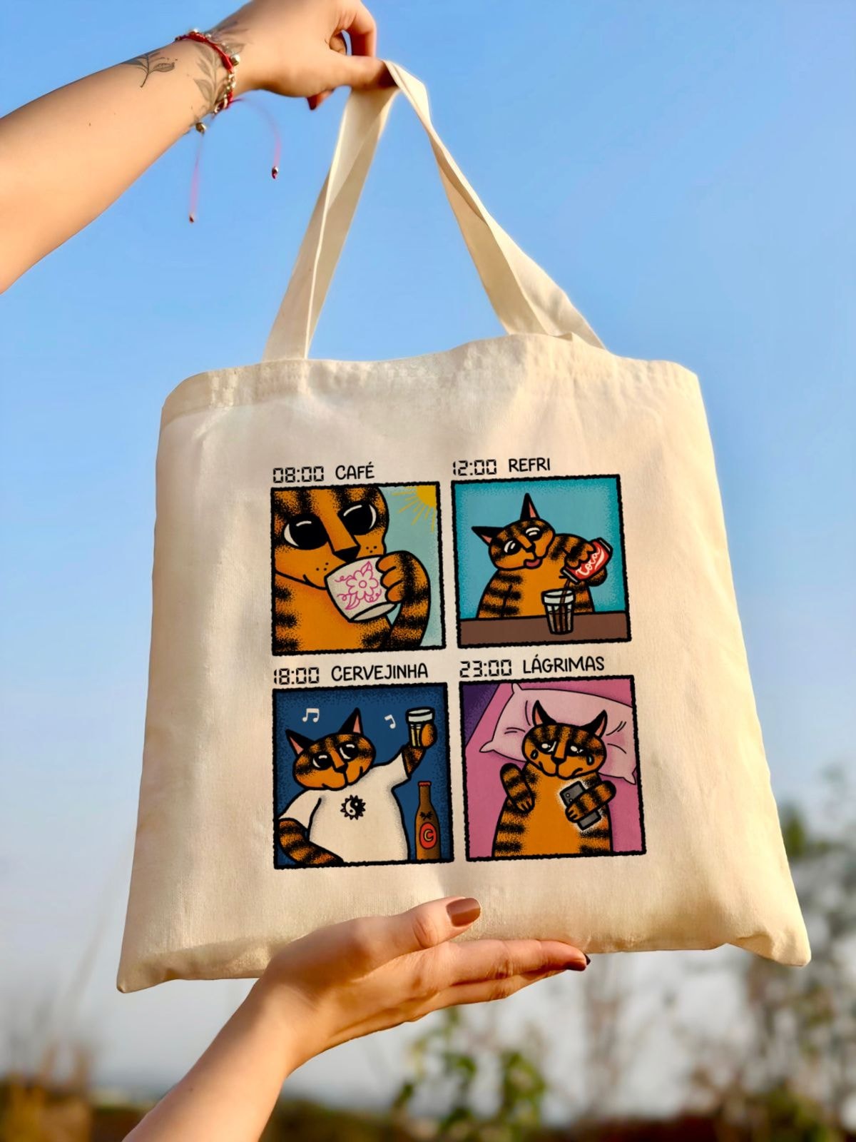Ecobag Horários de Gato — imagem 1