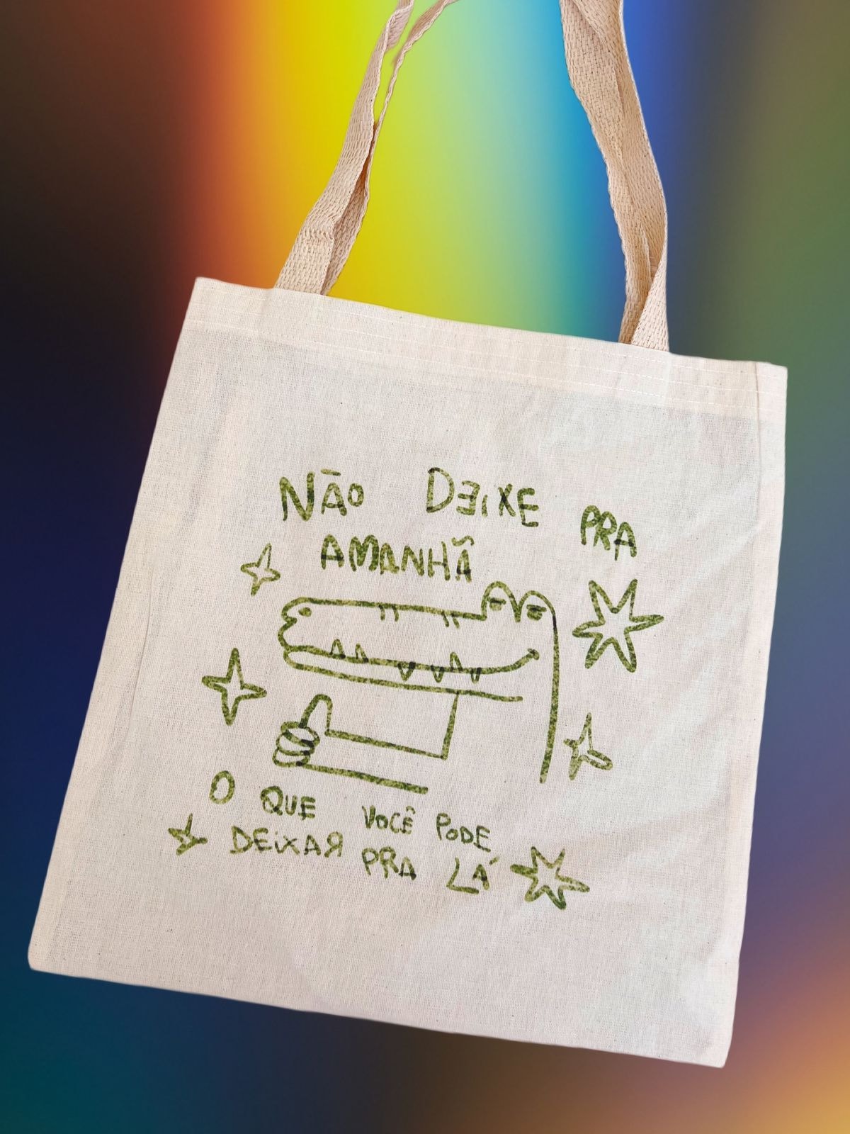 Ecobag Jacaré Que Deixa Pra Lá — imagem 1