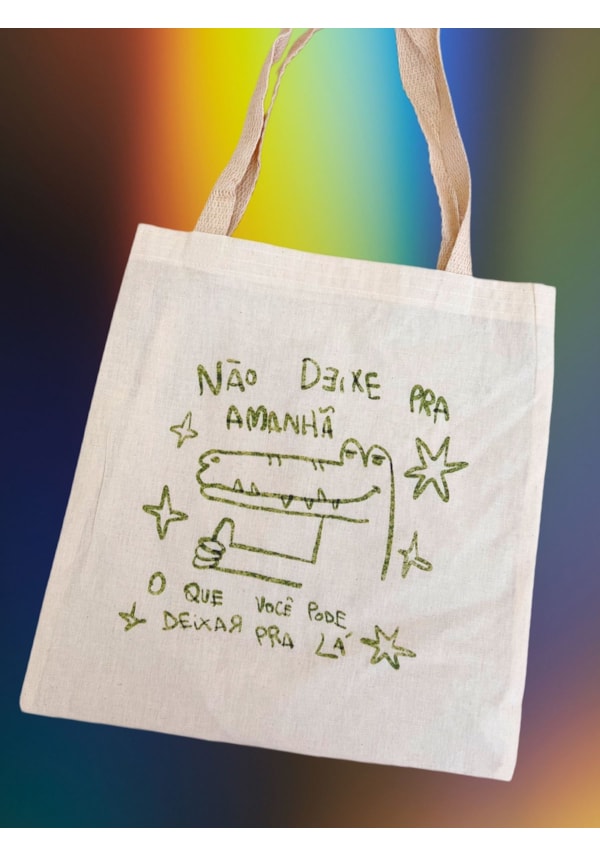 Ecobag Jacaré Que Deixa Pra Lá