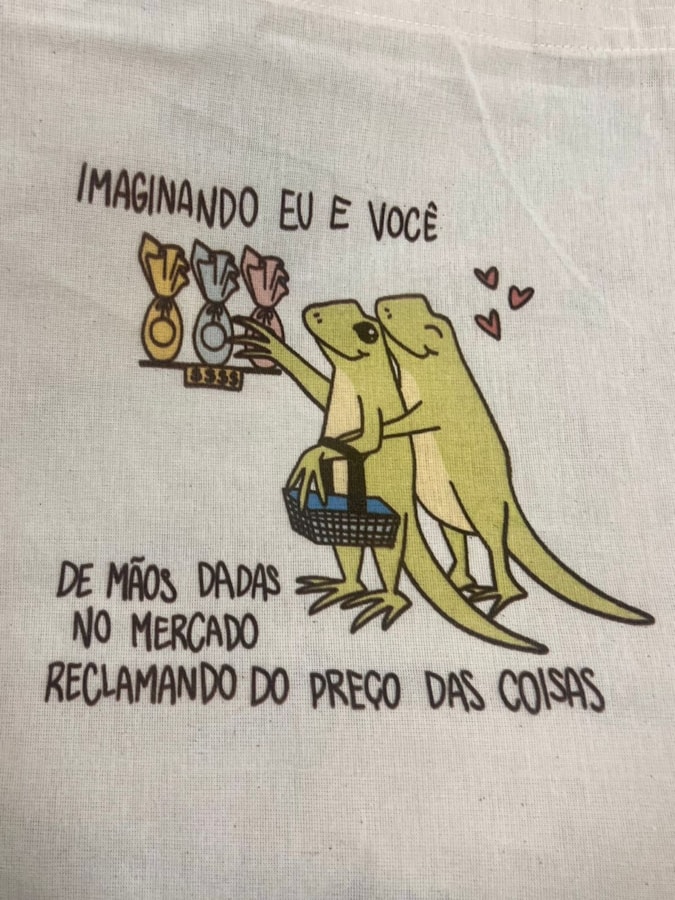 Ecobag Lagartixas Imagine a Gente — imagem 2